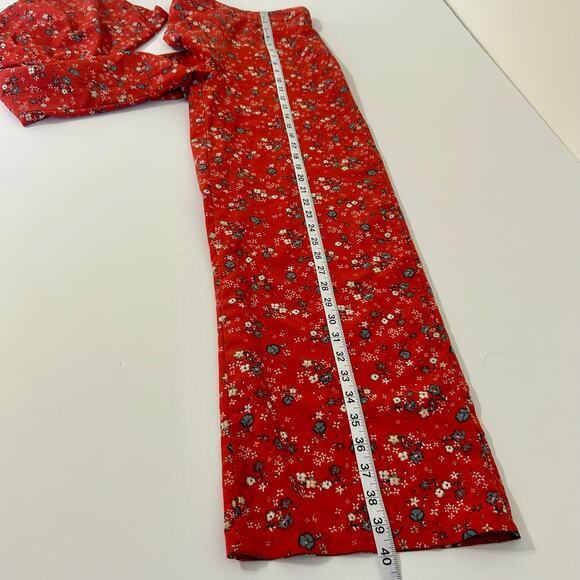 JAPNA Floral Wide Leg Pants Small Womens Flowy Boho Casual Flowers - Picture 9 of 11